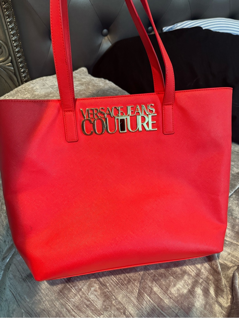 Versace Jeans Collection Bold Red Tote